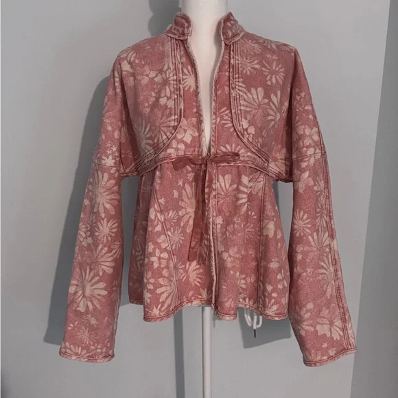 Free People Lua Floral Denim Jacket Size XS - Picture 3 of 7